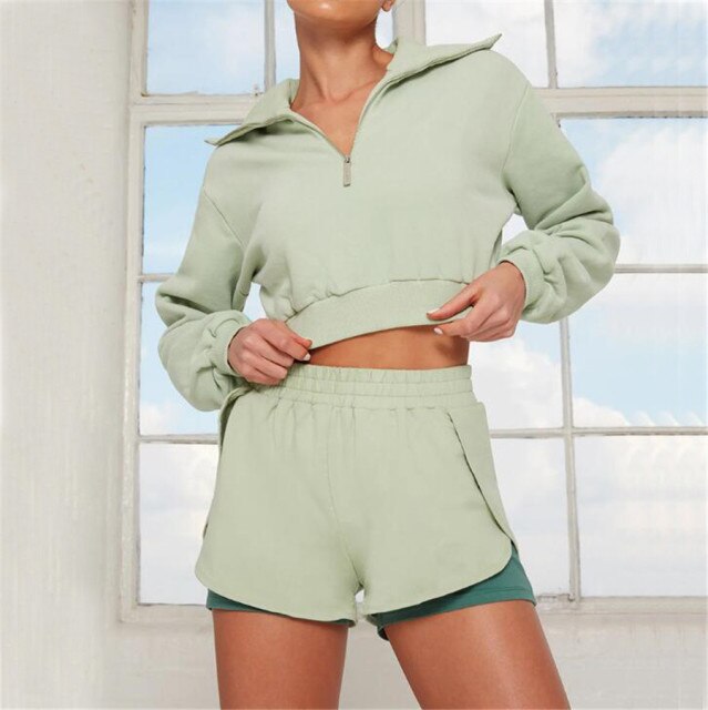 Women's Zipper Tracksuit Outfits Jogging Suit