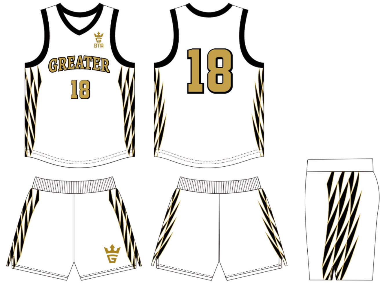 Custom Design Basketball Uniform Package