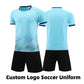 Custom Aqua Sublimation Soccer Uniform Jersey