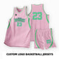 Pink Color Personalized Name Basketball Jerseys Uniform