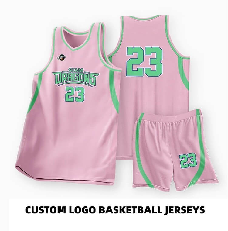 Pink Color Personalized Name Basketball Jerseys Uniform