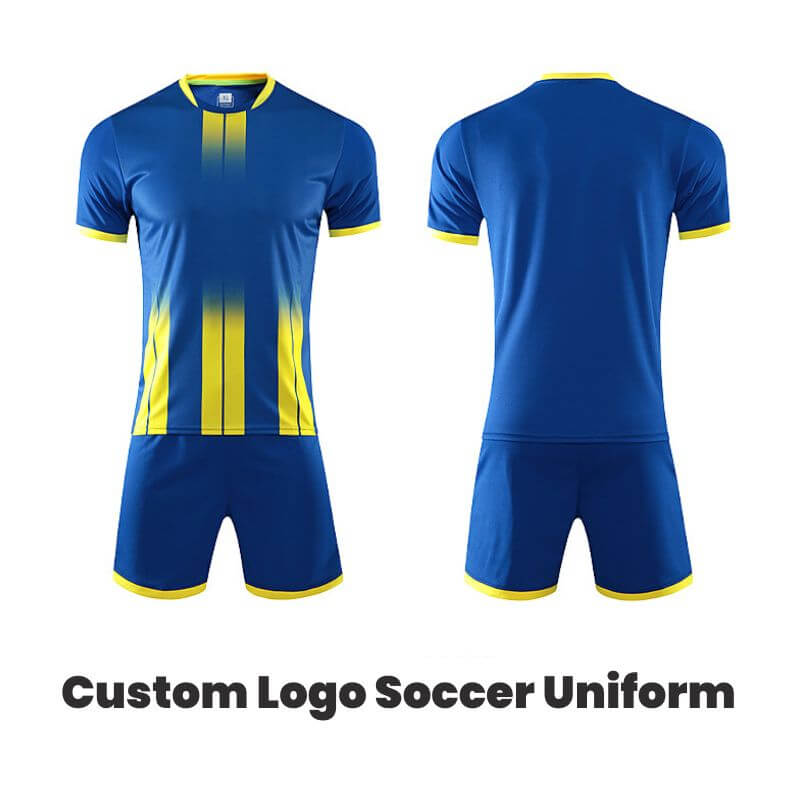 Royal Blue Yellow Stripe Football Jerseys with Custom Logo