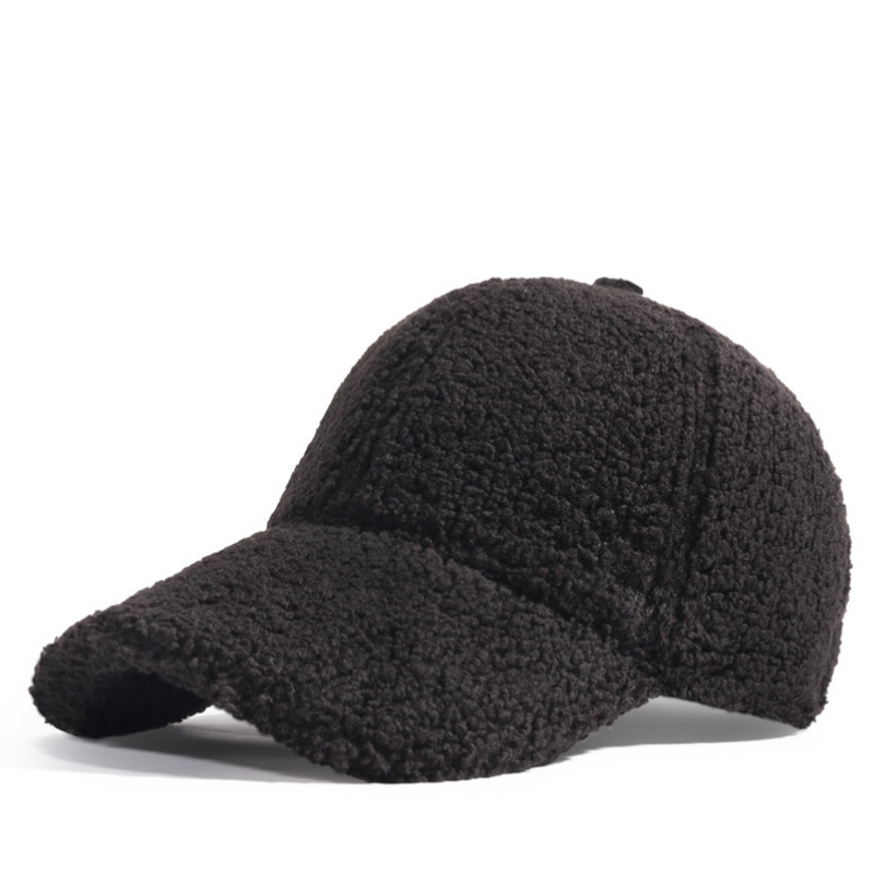 Solid Color Winter Lamb Wool Outdoor  Baseball Hat/Cap Wholesale