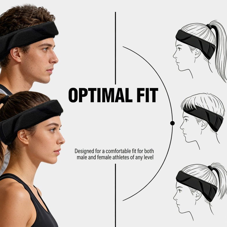 Profissional Rugby Sports Protective Headband Black