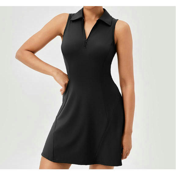 Wholesale_Quick_Dry_Women_Tennis_Sleeveless_Polo_Dress_Supplier