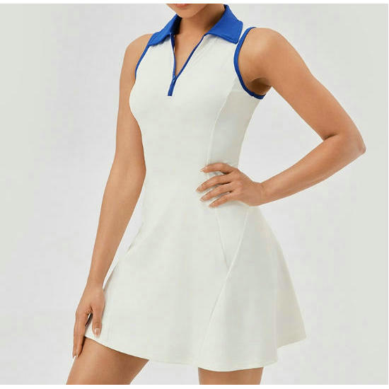 Wholesale_Quick_Dry_Women_Tennis_Sleeveless_Polo_Dress_Supplier