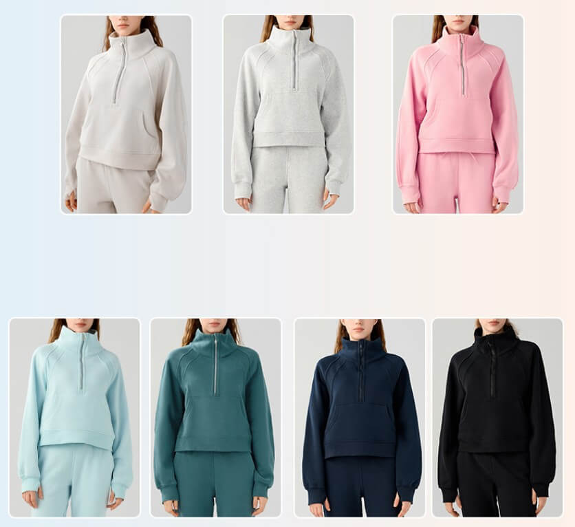 Women_Casual_Stand_Collar_Half_Zip_Pullver_Sweatshirts