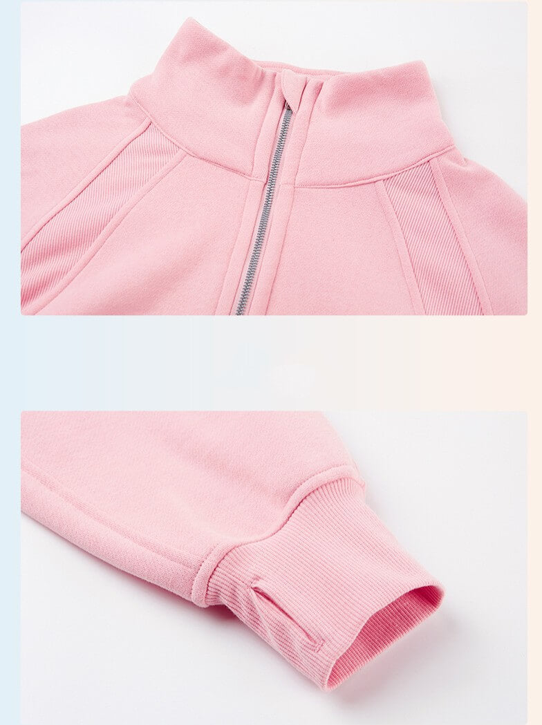 Women_Casual_Stand_Collar_Half_Zip_Pullver_Sweatshirts