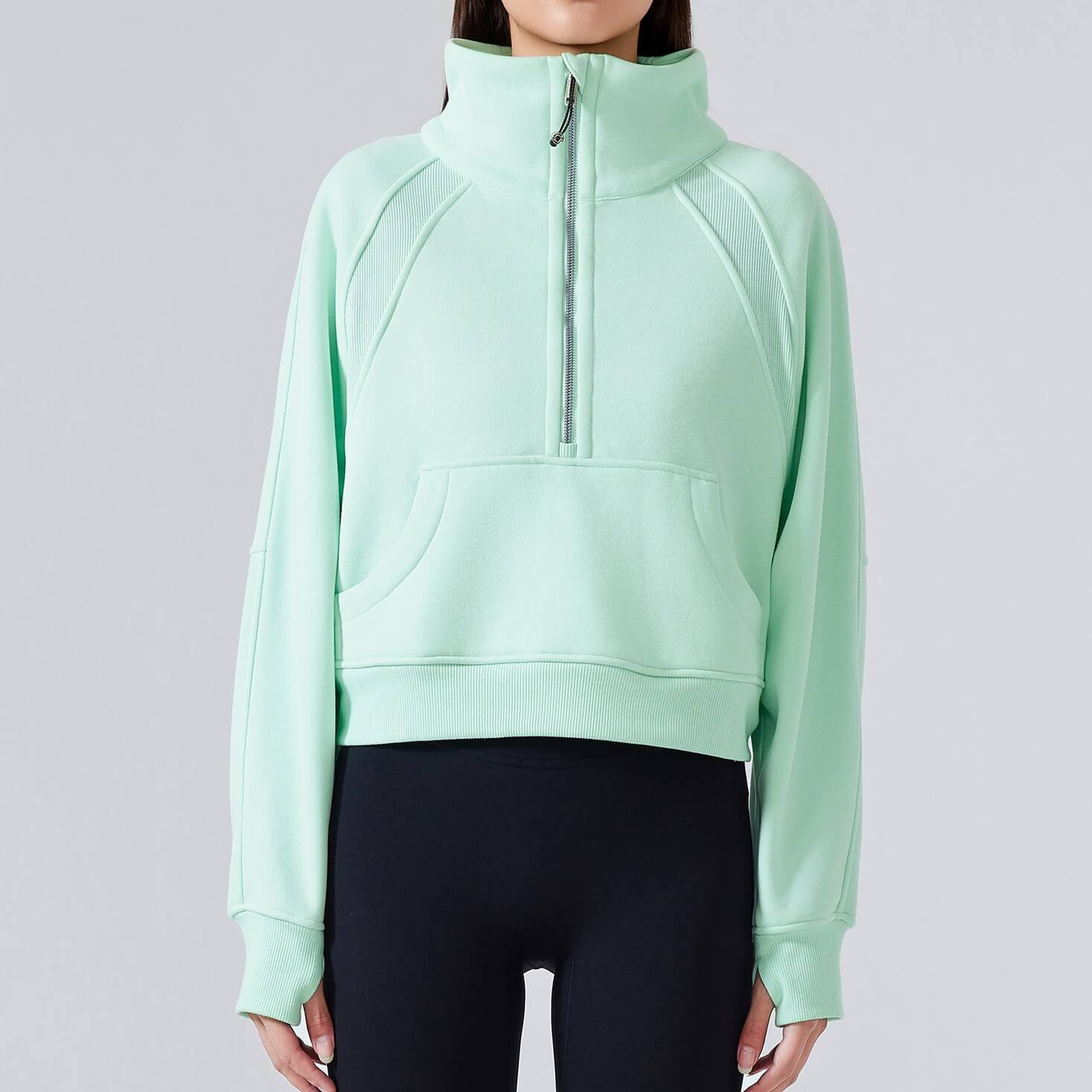 Women_Casual_Stand_Collar_Half_Zip_Pullver_Sweatshirts