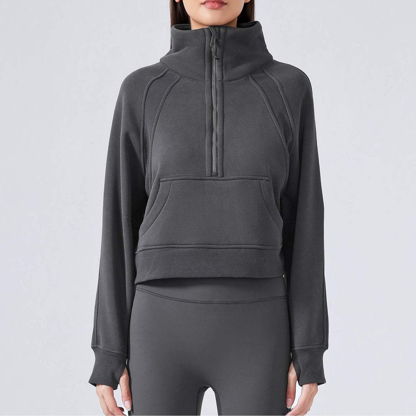 Women_Casual_Stand_Collar_Half_Zip_Pullver_Sweatshirts