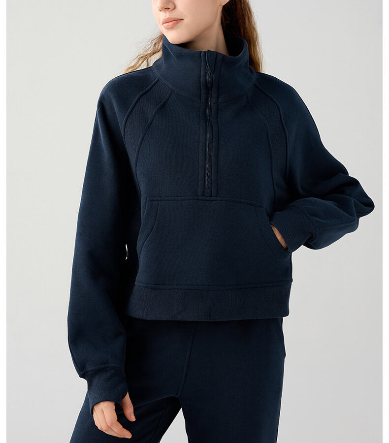 Women_Casual_Stand_Collar_Half_Zip_Pullver_Sweatshirts