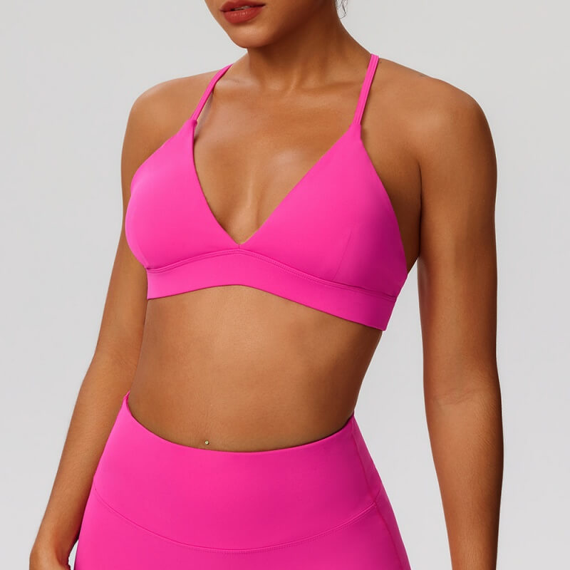 wholesale_Womens_Solid_Color_Crossback_Adjustable_Sports_Bra_Fitwear