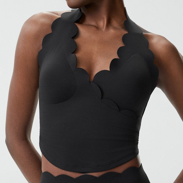 private_label_V_Cut_Scallop_Halter_Bra_for_women