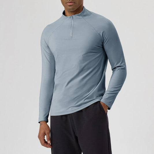 wholesale_1/4_Zip_Pullover_Mens_Running_Shirt_Fleece_Long_Sleeve_for_Winter