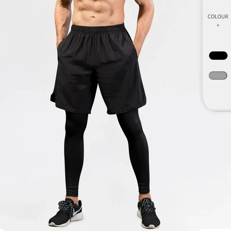 wholesale_Men_Fitness_Running_Training_Casual_Stretchy_Long_Pants_2_in_1