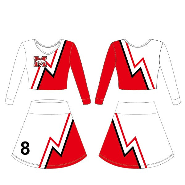 wholesale_Custom_Design_Red_White_Cheerleading_Uniforms_vendor