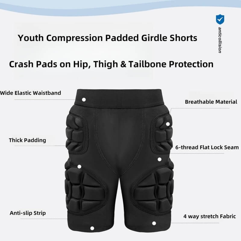 wholesale_Football_Padded_Compression_Shorts_for_Youth_Kids