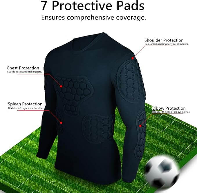Football Padded Shirt Men's Goalkeeper Armor BodyShield