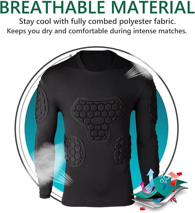 Football Padded Shirt Men's Goalkeeper Armor BodyShield