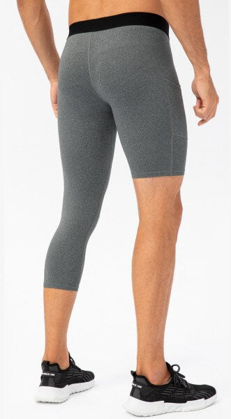 wholesale_Mens_3_4_One_Leg_Tights_Legging_with_Pockets_Underwear_for_Basketball