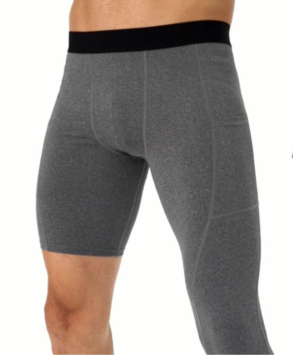 wholesale_Mens_3_4_One_Leg_Tights_Legging_with_Pockets_Underwear_for_Basketball