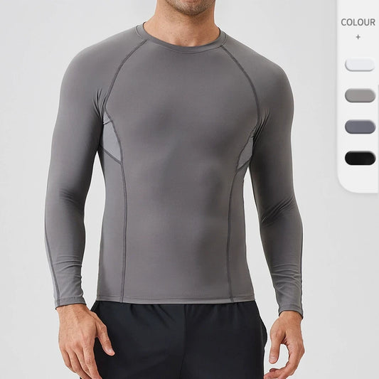 wholesale_Mens_Compression_Long_Sleeve_T-Shirt_Classic_Casual_Slim_Athletic_Shirts