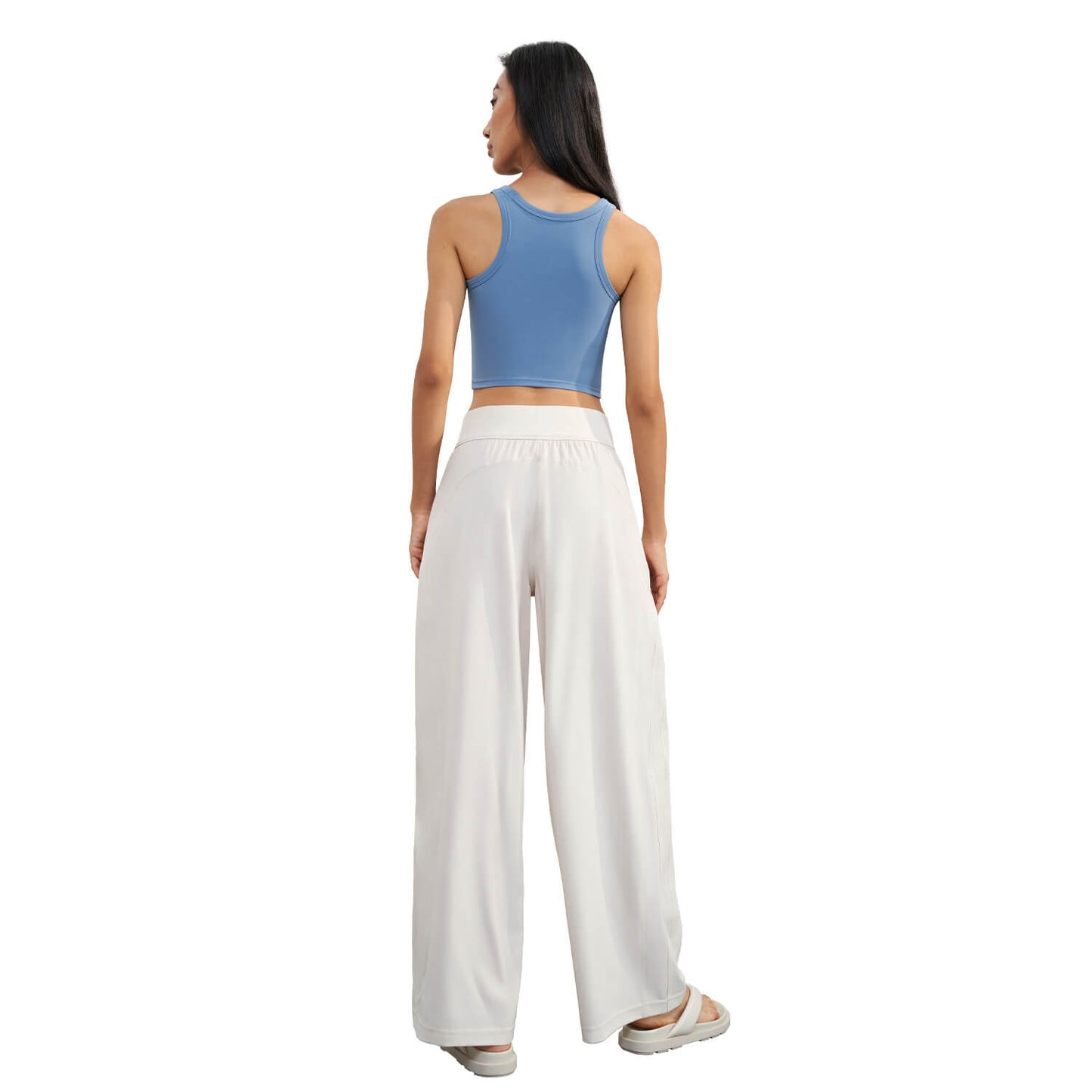 wholesale_Womens_Pleated_High_Waist_Wide_Leg_Pants_For_Summer