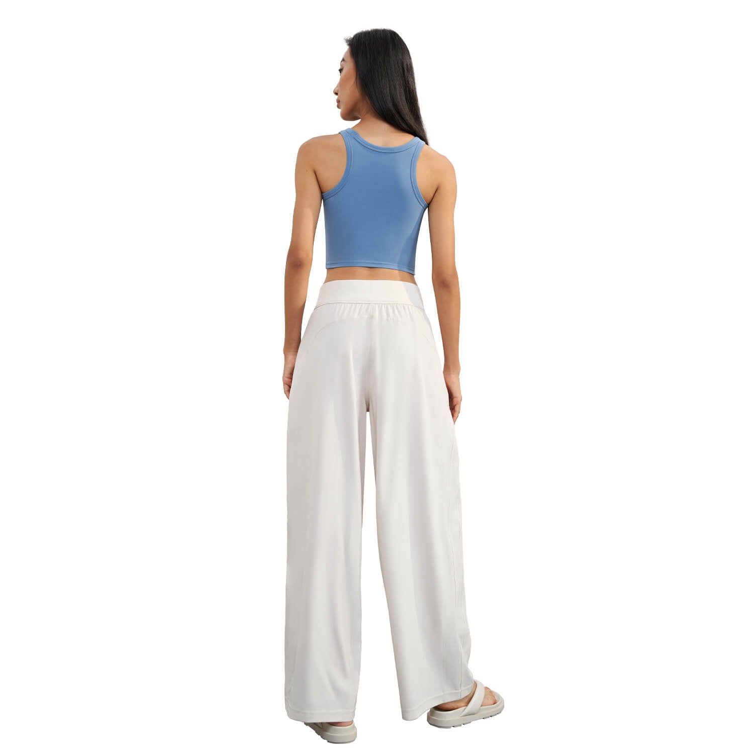 wholesale_Womens_Pleated_High_Waist_Wide_Leg_Pants_For_Summer