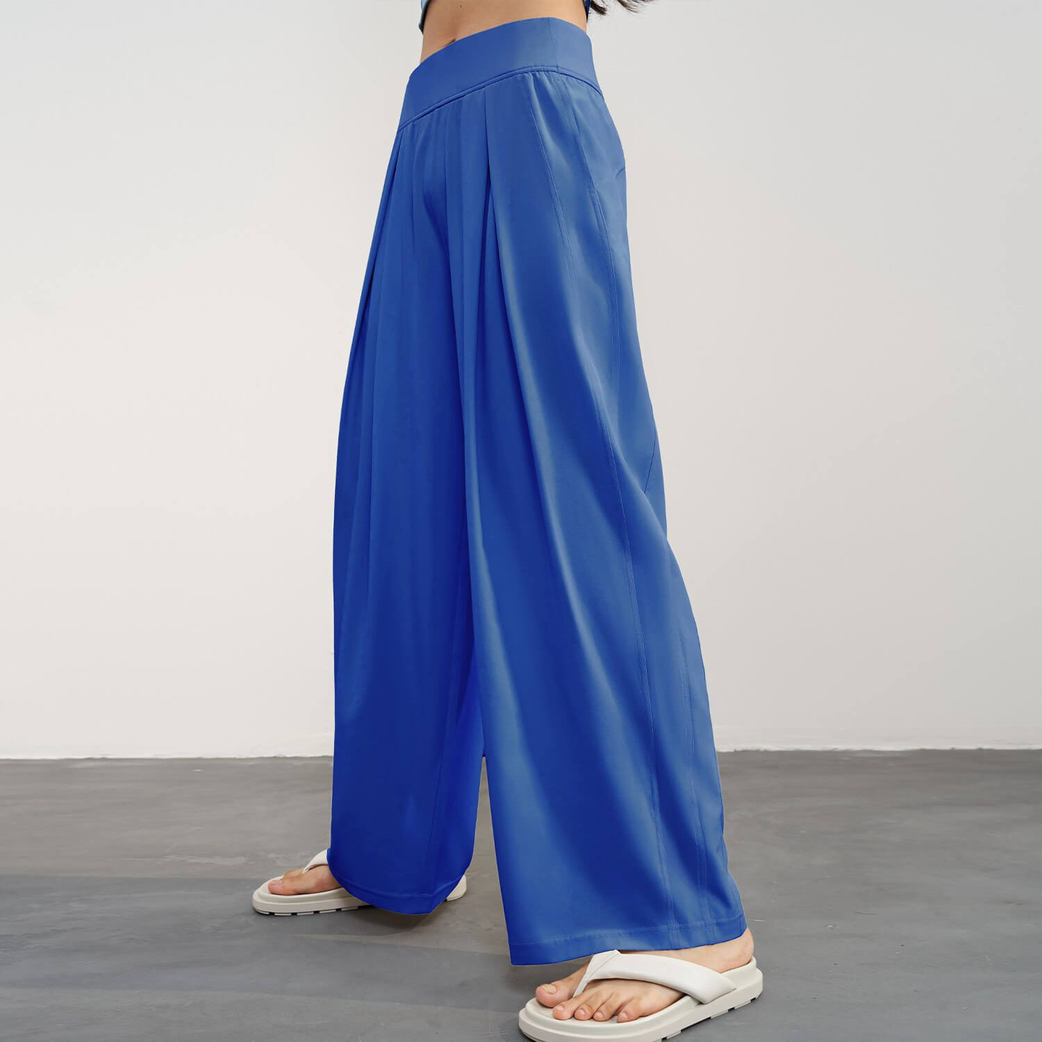 wholesale_Womens_Pleated_High_Waist_Wide_Leg_Pants_For_Summer