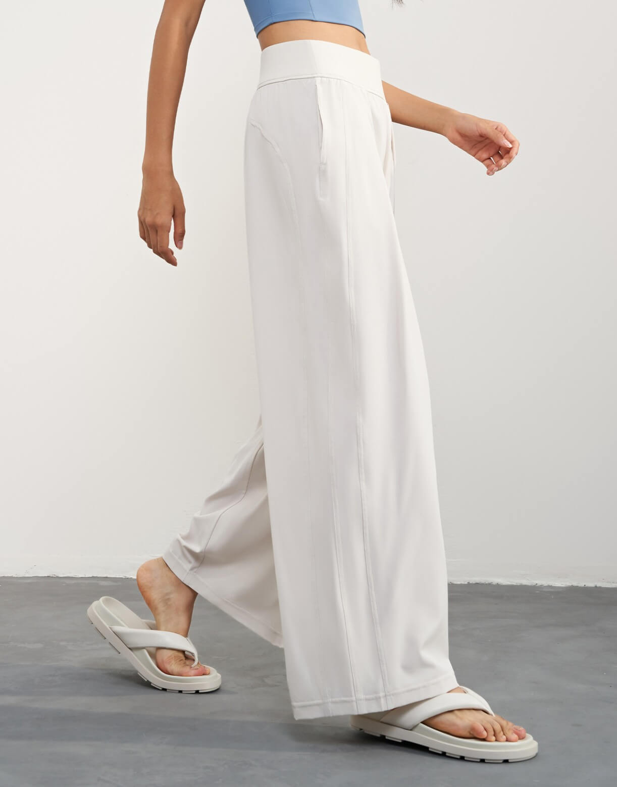 wholesale_Womens_Pleated_High_Waist_Wide_Leg_Pants_For_Summer