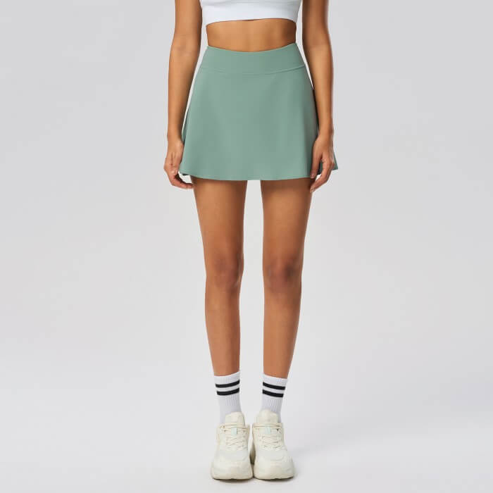 wholesale_Womens_Pleated_Tennis_Skirt_with_Pockets_High_Waisted