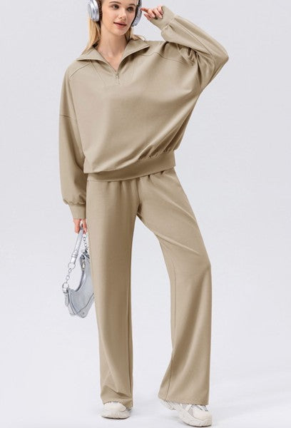 wholesale_Womens_Quarter_Zip_Pullover_Sweatshirt_and_Pants_tracksuits_0em_supplier