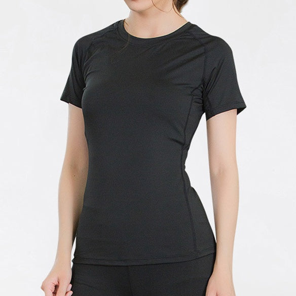 wholesale_Womens_Sweatshirt_Tee_Crew_Neck_Quick_Dry_Compression_Tshirt 