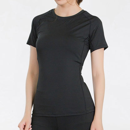 wholesale_Womens_Sweatshirt_Tee_Crew_Neck_Quick_Dry_Compression_Tshirt 