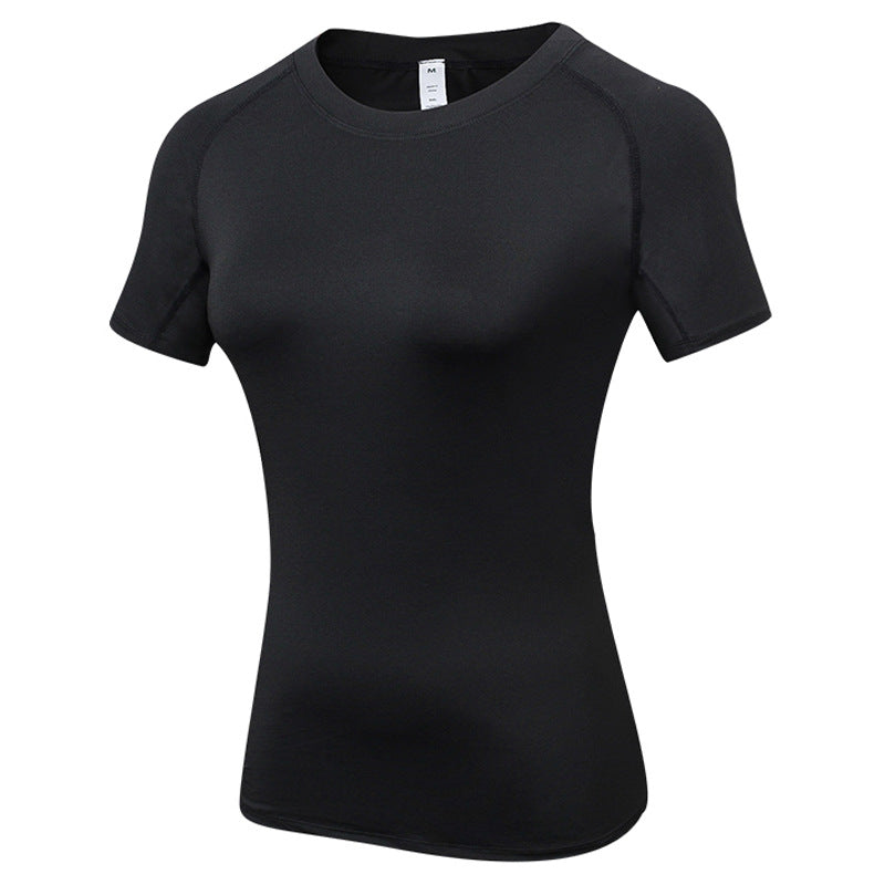 wholesale_Womens_Sweatshirt_Tee_Crew_Neck_Quick_Dry_Compression_Tshirt 