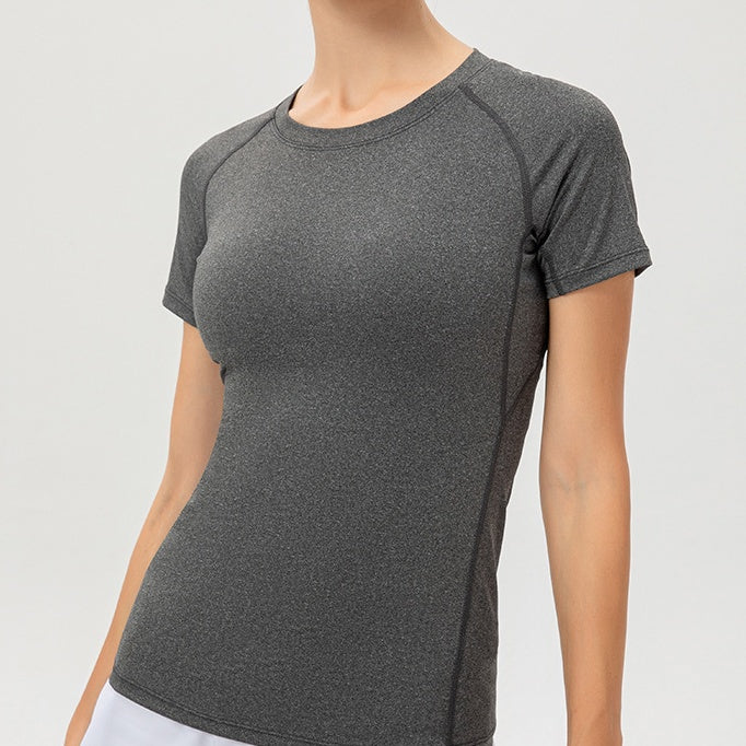 wholesale_Womens_Sweatshirt_Tee_Crew_Neck_Quick_Dry_Compression_Tshirt 