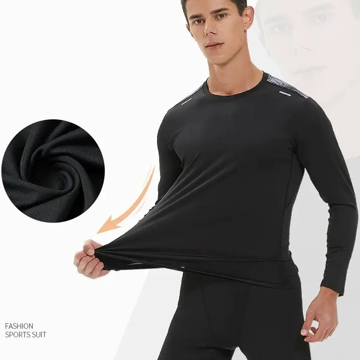 2Pcs Men's Basketball Compression Sportswear Suits