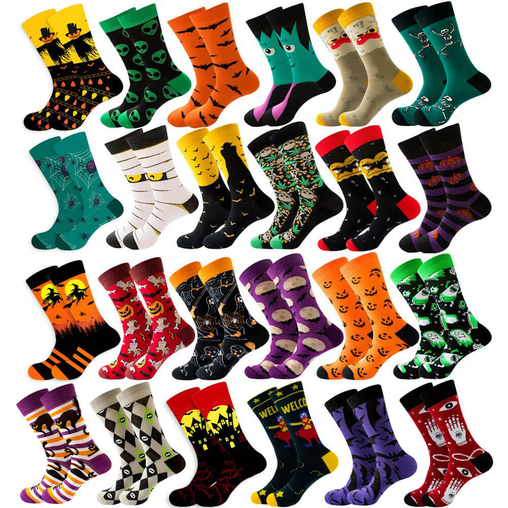 wholesale_halloween_socks_Skeleton_Pumpkin_Socks_vendor