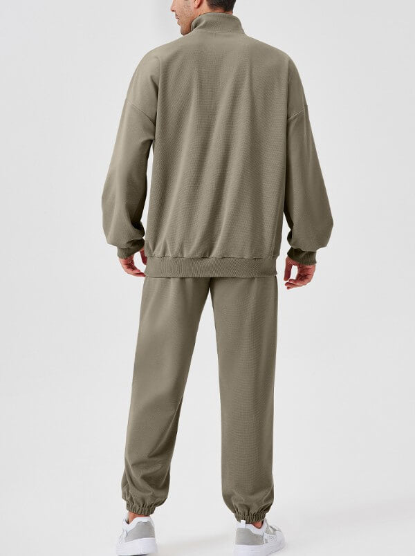 wholesale_quarter_zip_sweatshirts_sweatpants_grey_for_men