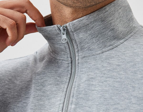 wholesale_quarter_zip_sweatshirts_sweatpants_grey_for_men