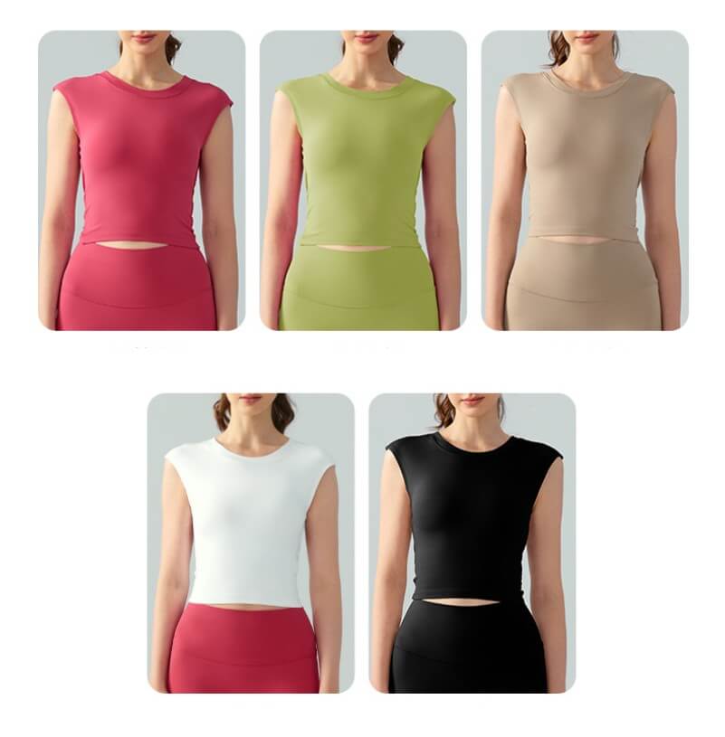 wholesale_women_Round_Neck_Backless_Twisted_Yoga_Tank_Top_vendor