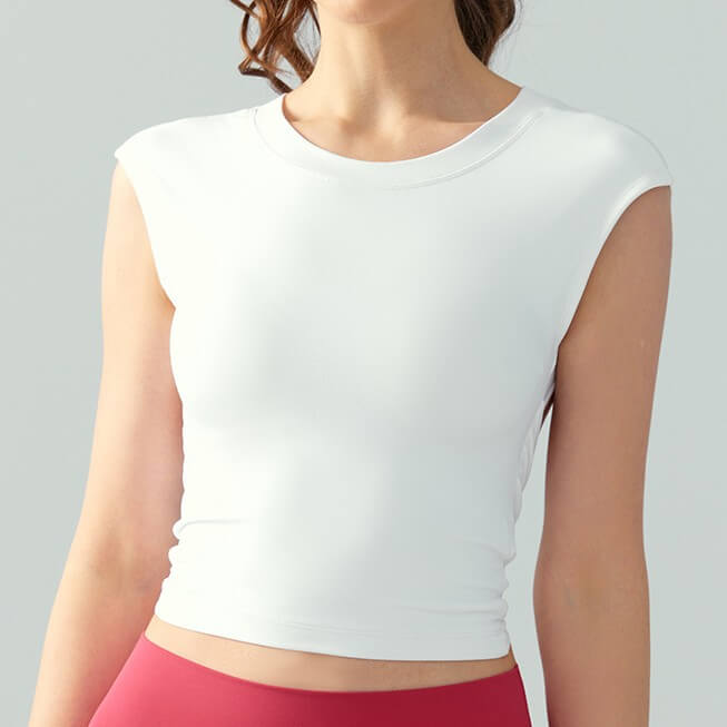 wholesale_women_Round_Neck_Backless_Twisted_Yoga_Tank_Top_vendor