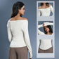 wholesale_women_off_shoulder_long_sleeve_shirt