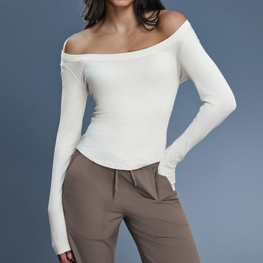wholesale_women_off_shoulder_long_sleeve_shirt