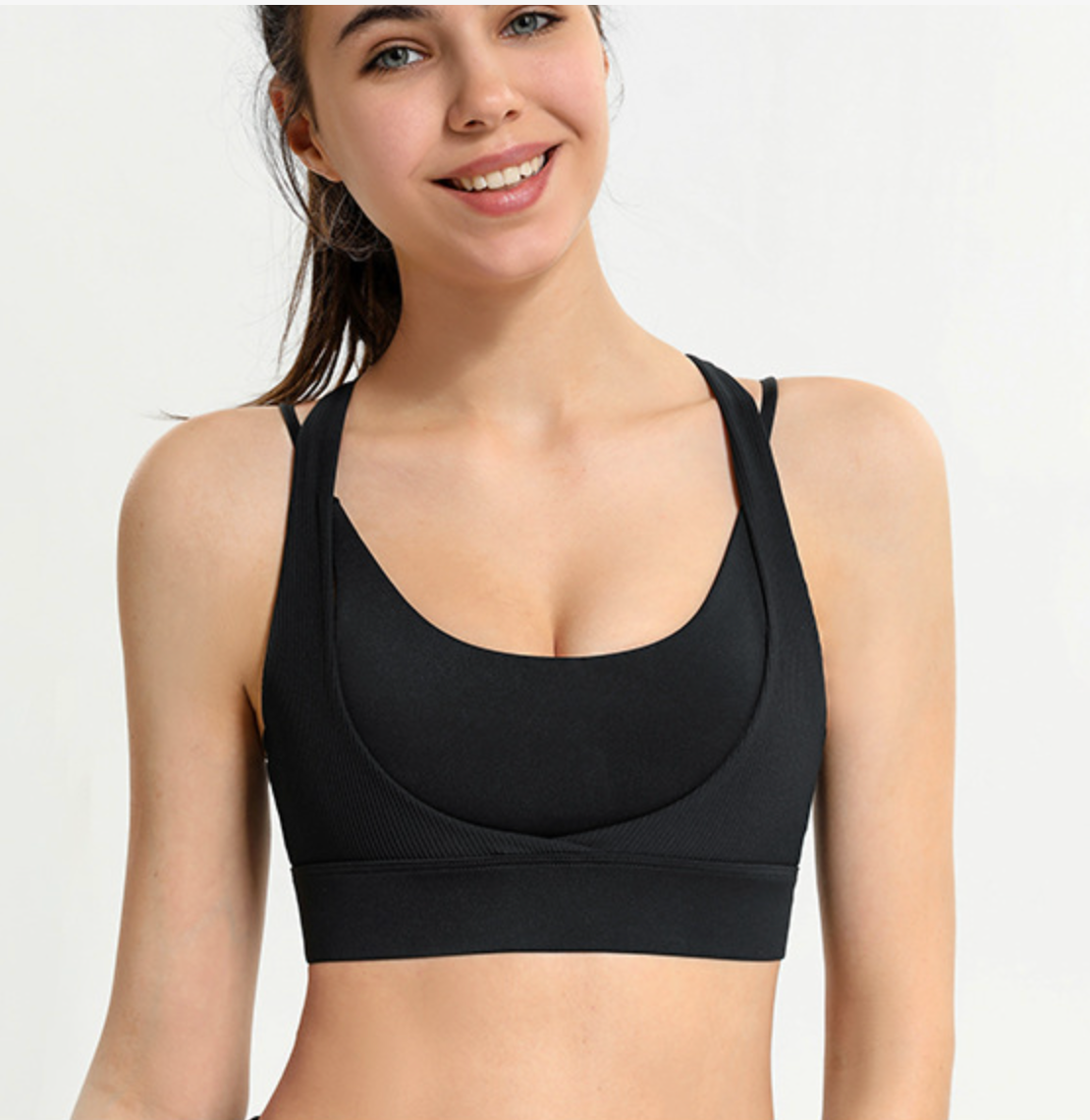 Patchwork Women Push Up Sport Bra