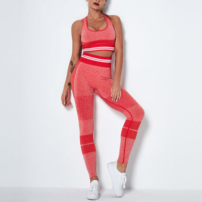 Knit Seamless Leggings & Sports BraFitness Yoga Sets Wholesale Activewears
