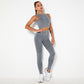 Women Knit Athletic Vests & Leggings Wholesale Workout Clothes