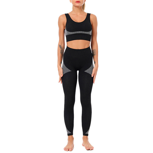 Athletic Vests & Leggings Seamless Knit Yoga Sets Wholesale Workout Clothes