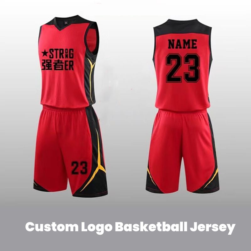 Bulk_Custom_Design_Red Basketball_Unifroms