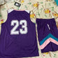 Custom Navy Basketball Uniform Sets with Logo Name Number